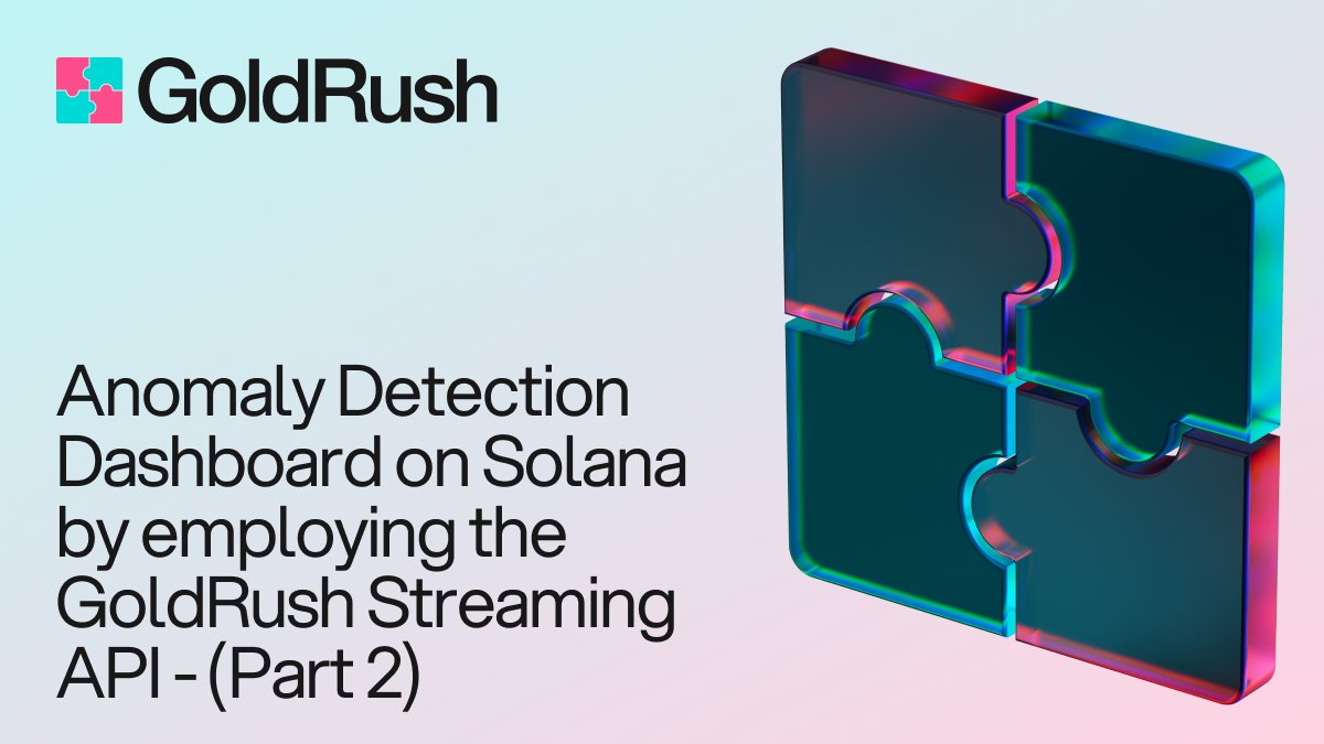 goldrushdev's tweet image. Part 2 of Anomaly Detection Dashboard on Solana series is LIVE!

This time, we’re going beyond theory — diving into real-time anomaly tracking using the GoldRush Streaming API

Perfect for devs who love building secure, data-driven Web3 tools
Read it here 👉…