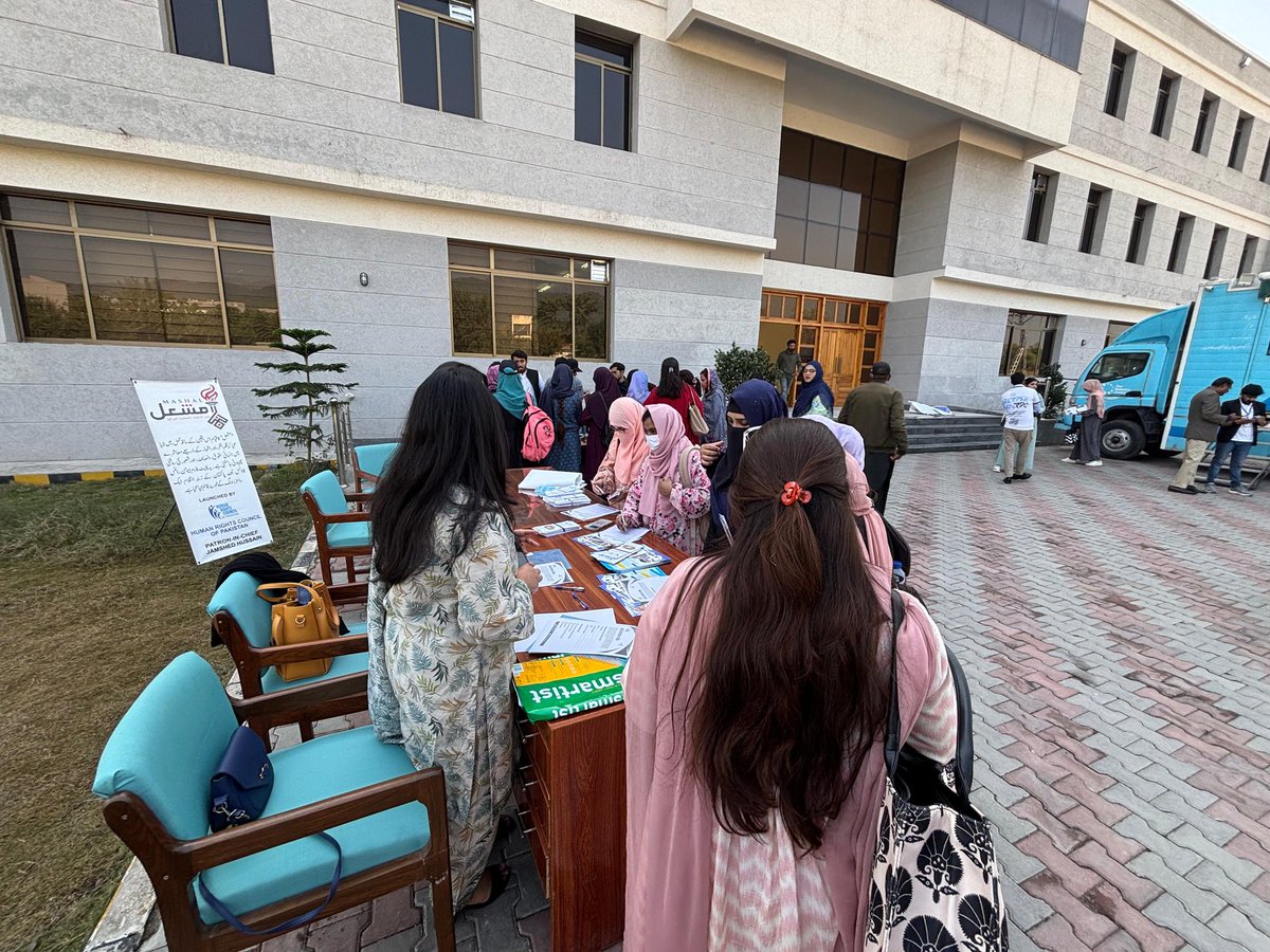 Muhammadali_isb's tweet photo. Launching of Mashal Registration in QAU — Membership Drive at Quaid-e-Azam University Islamabad
Strong student energy + great participation!
@HRCPakistan
@ymnaisb
#hrcp #mashal #ymna #foryou #fyp https://t.co/WYhWs6EM1X