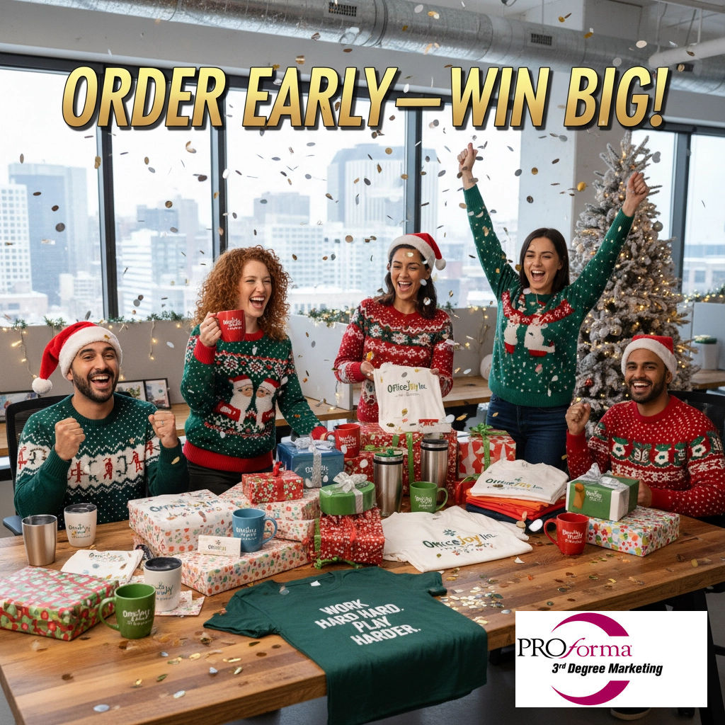 onesourcepromo's tweet image. Missing holiday deadlines is a Grinch move! Early holiday ordering is the secret sauce to wow your clients, guarantee inventory, and get branded merch that actually lands before the festivities. Don’t wait( your brand’s success starts now!) #Proforma3rdDegree