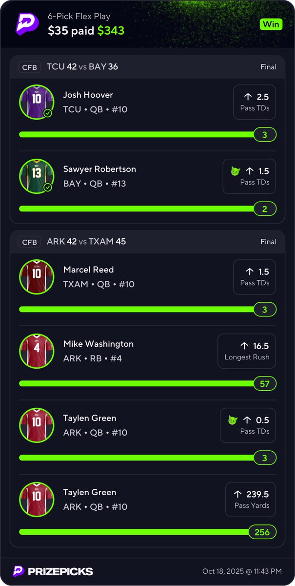 SlimProps's tweet image. #Props to Profits ✅

Up over 35u in October 📈 

A month I cannot be upset with, but felt as if there was bread left on the table

Learning as we continue to PRINT 

All props cost as much as a follow 👀

Stay hot w me… @SlimProps 

#NBA #MLB #CFB #PrizePicks 

G’luck all 🍻