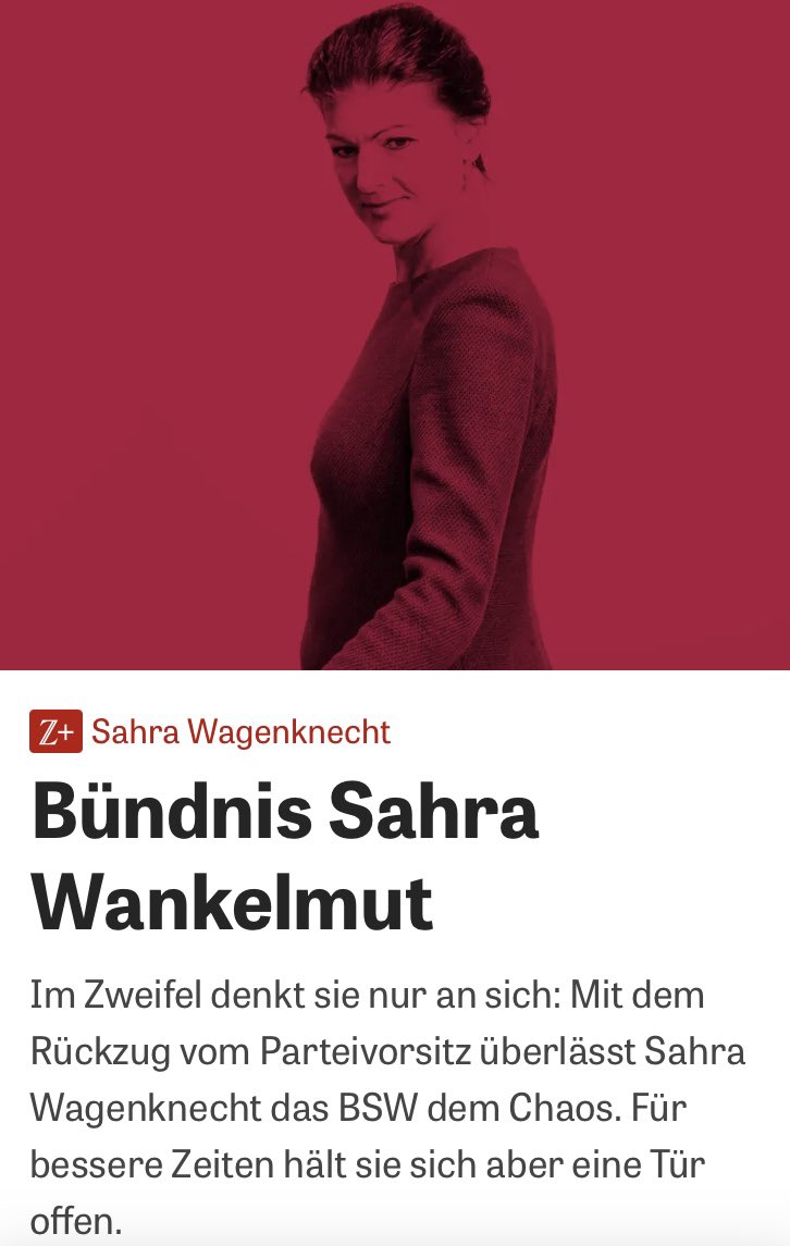 Treffend. #BSW #Wagenknecht <a href="/zeitonline/">DIE ZEIT</a>