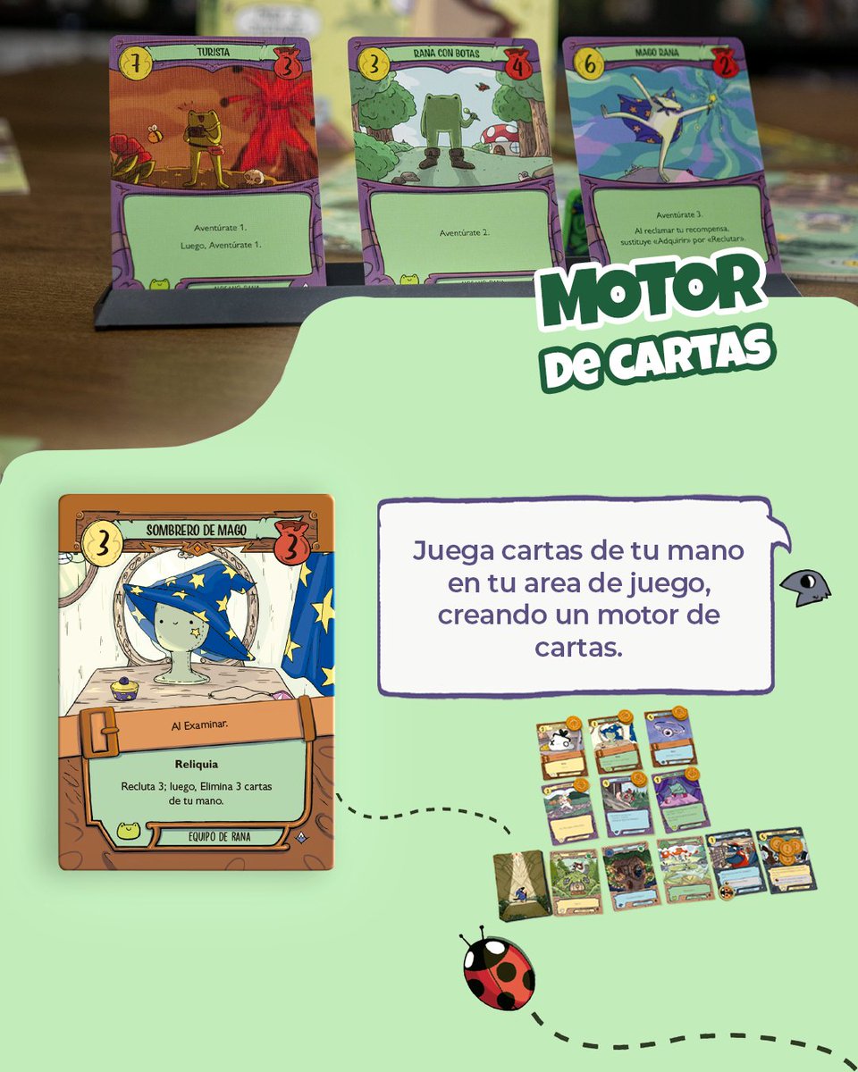 MalditoGamesES's tweet image. ¡Esta semana llega Una Aventura Salvaje!✨
Prepárate para un juego de cartas donde tu motor se construye… y se desmonta solo!🔥
🐾 En Una Aventura Salvaje cada carta tiene una vida útil limitada. Nada de motores eternos.💰
¿Listos para domar el caos? 🐰🐸