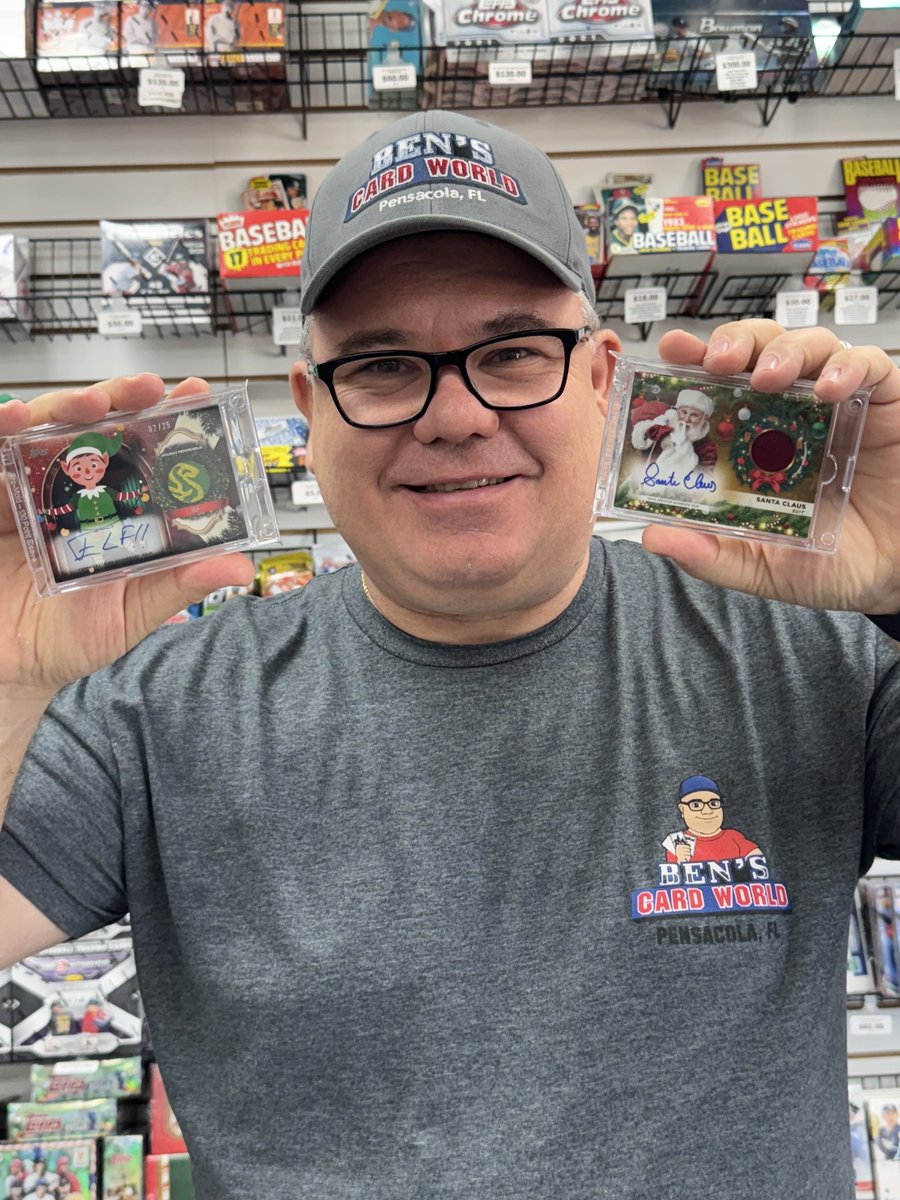 To Keep or Not to Keep? That Is my Question.
We just picked up these 2 <a href="/Topps/">Topps</a> Holiday autographed relic Santa &amp; Elf. I am thinking about adding them to my collection. 

 #ToppsHoliday <a href="/Fanatics/">Fanatics</a>  <a href="/FanaticsCollect/">Fanatics Collect</a> <a href="/FanaticsFest/">Fanatics Fest</a>
