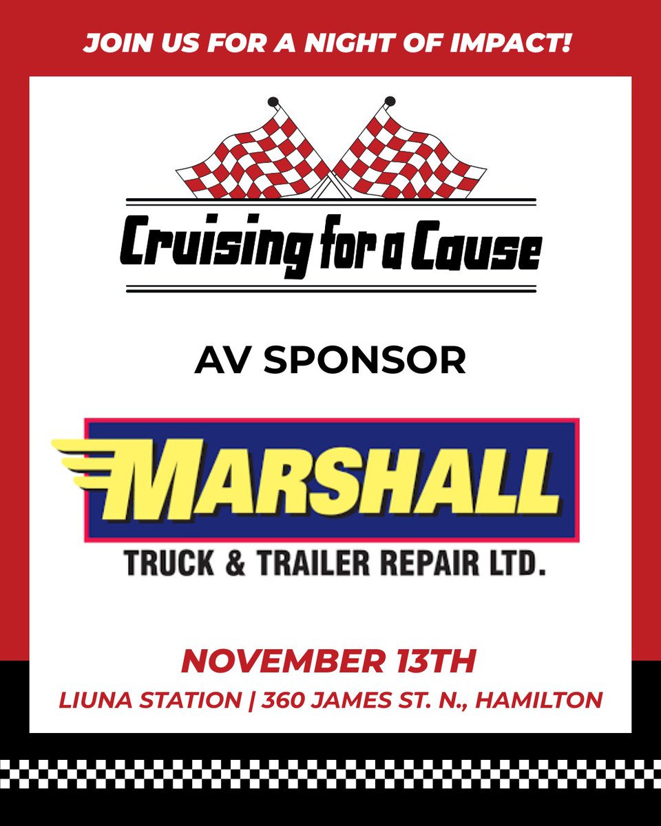 Thank you to this year's AV sponsor, <a href="/MarshallTruck/">Marshall Truck</a> &amp; Trailer Repair Ltd. We're truly appreciative of your support, which allows us to continue providing FREE services for those who need it most. 🚚✨