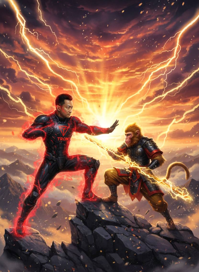 The Monkey King enters the digital age 🌐🐒
TRON has a new warrior, and the blockchain will never be the same. 
Your Captain $TRON 🦾