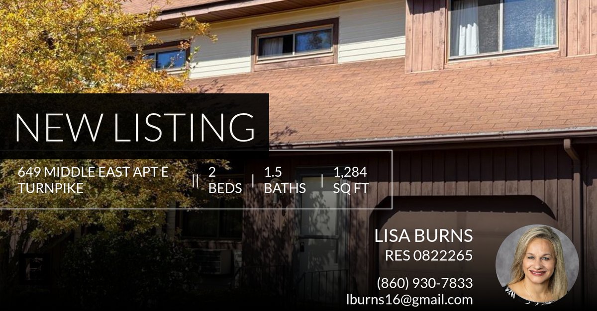 📍 New Listing 📍 Take a look at this fantastic new property that just hit the market located at 649 Middle East Apt E Turnpike in Manchester. Reach out here or at (860) 930-7833 for more information!

Listed by Deepak Sharma

Lisa... homeforsale.at/649_MIDDLE_EAS…