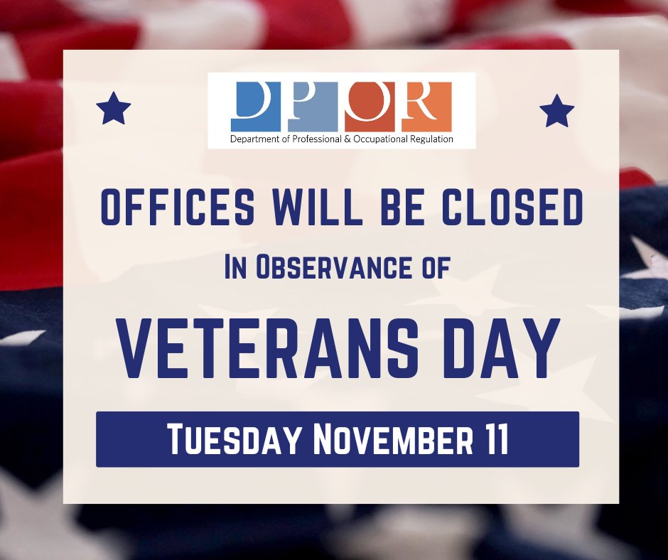 VirginiaDPOR's tweet photo. DPOR offices are closed Tuesday, November 11, in observance of Veterans Day. Online services are available 24/7 at https://t.co/2SAWJwmtbC https://t.co/BbMQvA5PzG