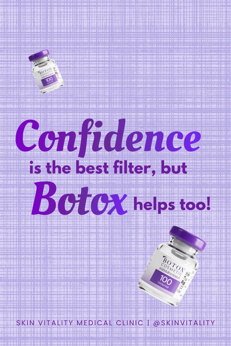 SkinVitality's tweet image. Confidence is the best filter — but Botox helps 😉✨ Smooth lines, boost glow, repeat.
#Botox #FacialRejuvenation #PreventativeBotox #SmoothSkin