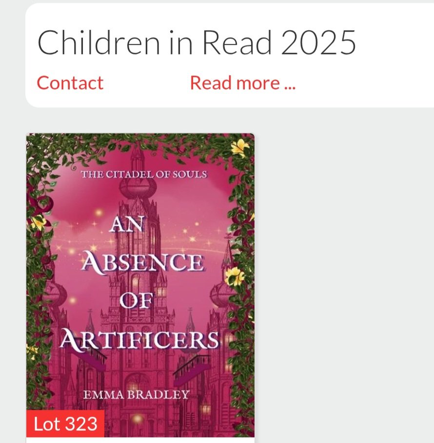 EmmaEBradley's tweet photo. It's that time of year again, where we get to bid on books! If you fancy starting a sapphic YA fantasy series then have a look at this one: 
https://t.co/dXqW0gKibY 

Or there are tons of amazing other books up for grabs! #Childreninread @ChildrenInRead https://t.co/glNe1CBty2