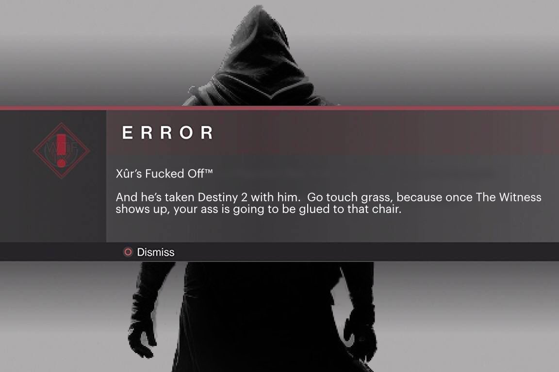 Where the Fuck is Xûr? tweet media