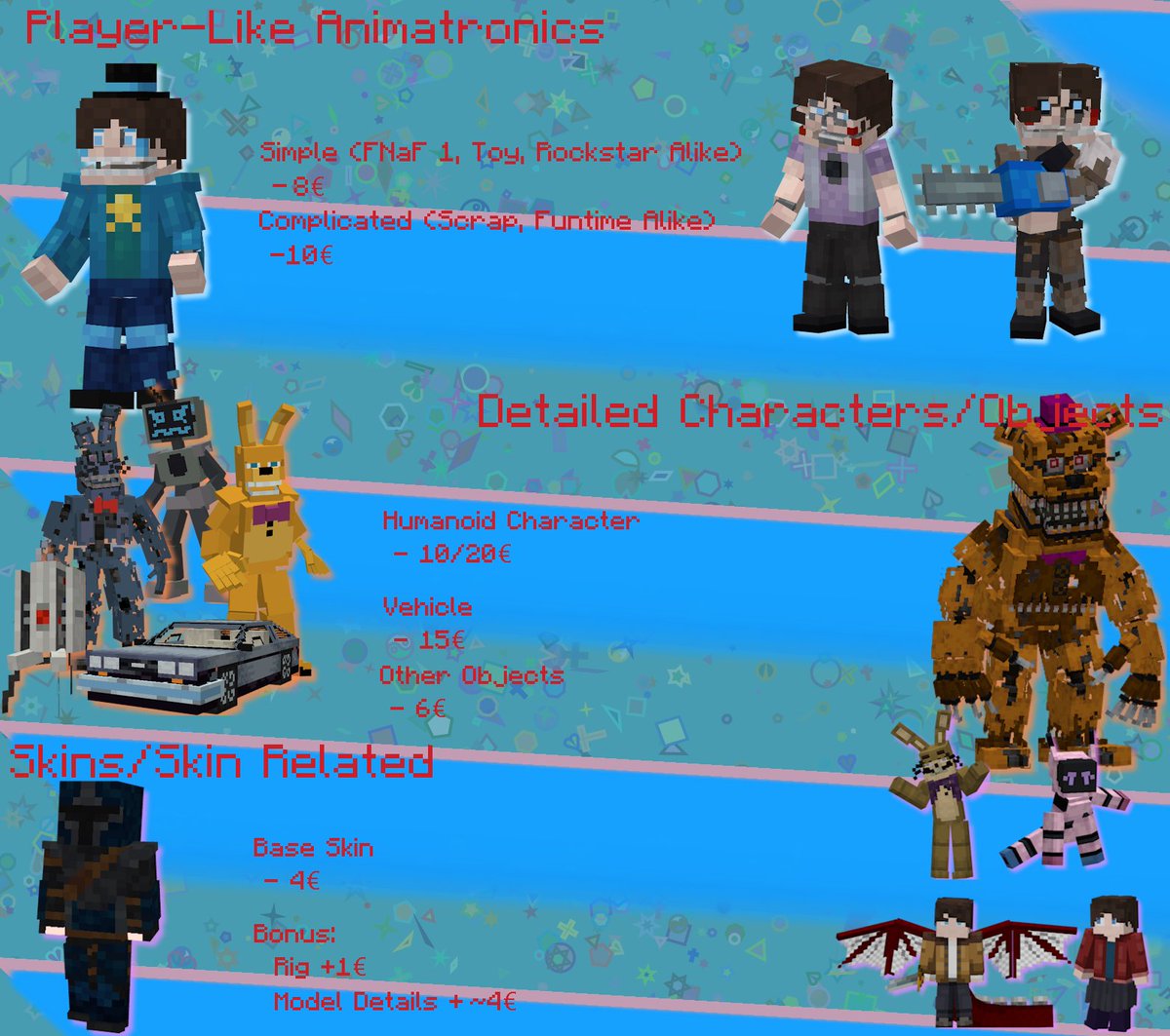 Hello Everybody! I would like to announce that I am opening Blockbench Commissions! 
if you are interested shoot me a DM here!
(Payments only with PayPal!) 
#modelling #minecraft #commissionsopen