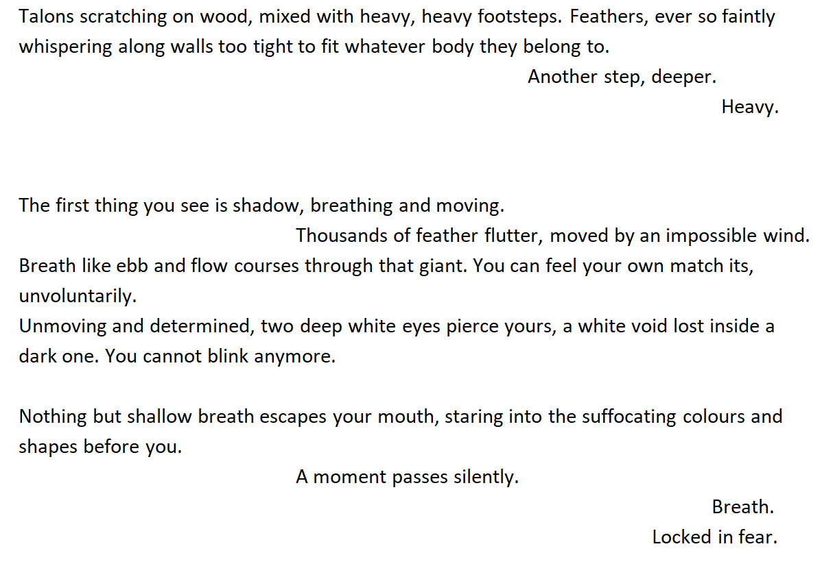 RainywoIf's tweet photo. Apparently my little story turning into something longer. Enjoy the feathery scary boy!
#poetry #poem #slaytober #SLAYTOBER2025 #thelongquiet #tlq https://t.co/Sz7jxoiopw