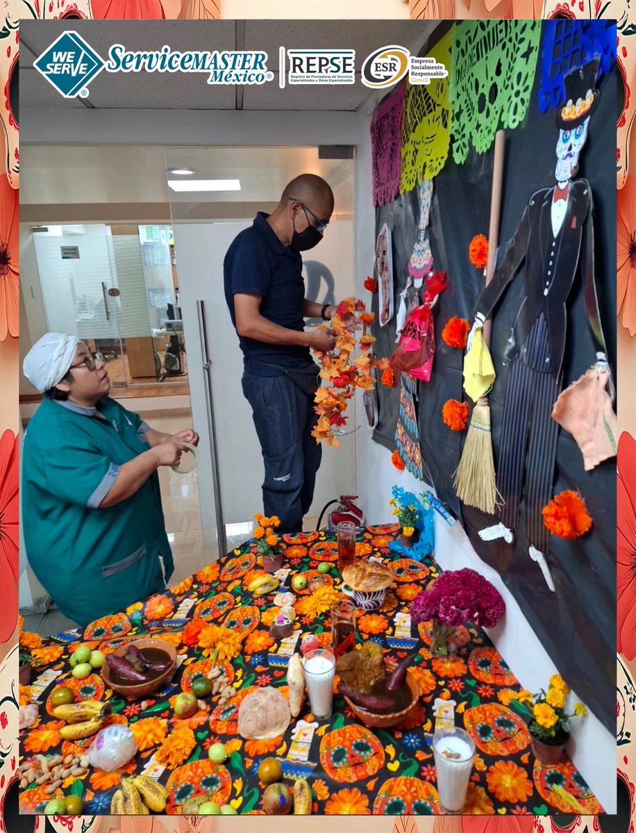 ServiceMasterM7's tweet image. “En este Día de Muertos nuestros corazones se llenan de amor y nostalgia 💖. Que el aroma del #cempasúchil guíe a nuestros queridos a casa 🌼 y su recuerdo nos ilumine siempre ✨. 

¡Feliz Día de Muertos! 💀🧡”  
.
.
#2denoviembre #ESR #servicemastermexico #DiaDeMuertos