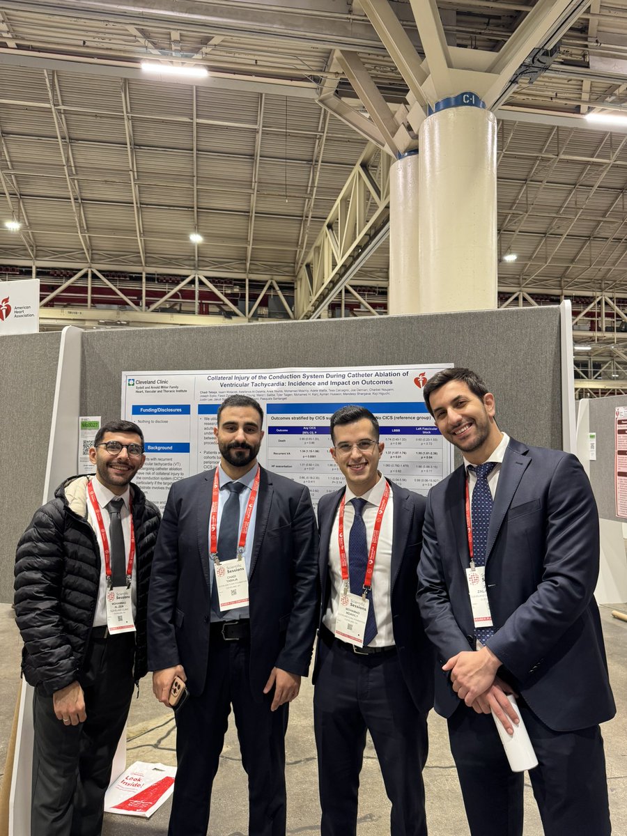 FaysalMassad's tweet photo. The one and only @Chadi_97EP sharing @CleClinicHVTI experience in peri procedural heart block during VT ablation @AHAScience 🫀 🌟 
@CCF_IMCHIEFS @CCFcards @ziadzalaquett @MMdaihly @AlzeinMhmd @DrRohitMoudgil @Dr_Santangeli @omwazni https://t.co/l8VSvaWqJE