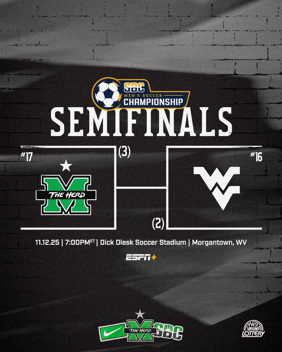 HerdMSoccer's tweet photo. Set for a Derby rematch in the Semis.

#WeAreMarshall https://t.co/9oSwysVSN5