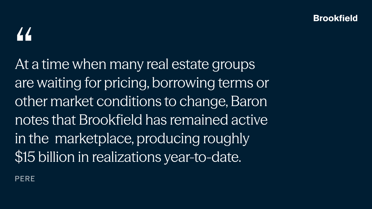 Lowell Baron, CEO of our Real Estate business, spoke with PERE for their November cover story. He reflects on an active year across our global portfolio—highlighting how our operating expertise continues to unlock value—shares what’s ahead for the business and discusses his
