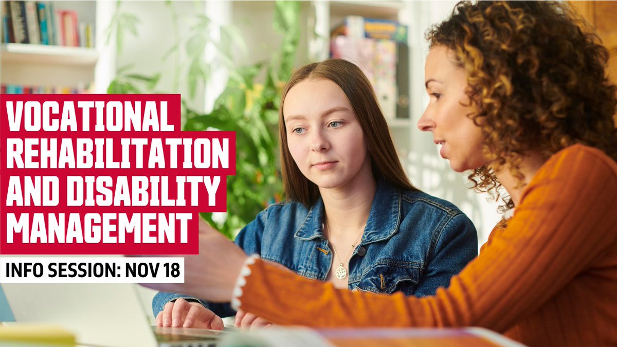 CS_SFU's tweet image. How can you specialize in helping workers return to work following injury or illness? Sign up for our Nov 18 info session to learn about our Vocational Rehabilitation and Disability Management Certificate. ow.ly/S2PE50XfWly