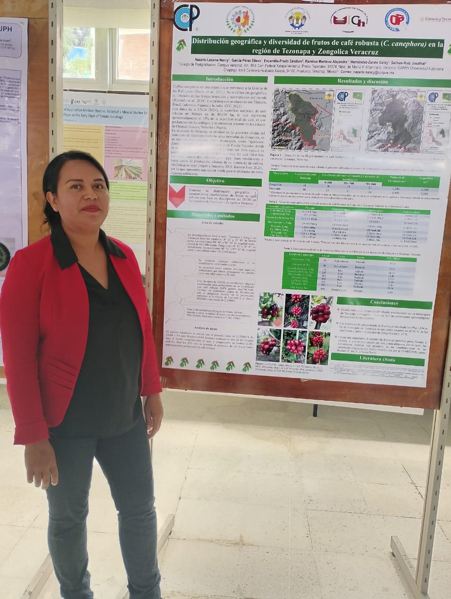 Colpos_Ver's tweet image. 🏅 ¡Felicidades al Dr. Eliseo García Pérez y a la Dra. Nancy Nazario!
Obtuvieron el 1.er lugar en la Mesa de Biotecnología del 5º Simposio en Biotecnología, Ambiental y Agroalimentaria ☕
#ColposVeracruz #OrgulloColpos #CaféRobusta