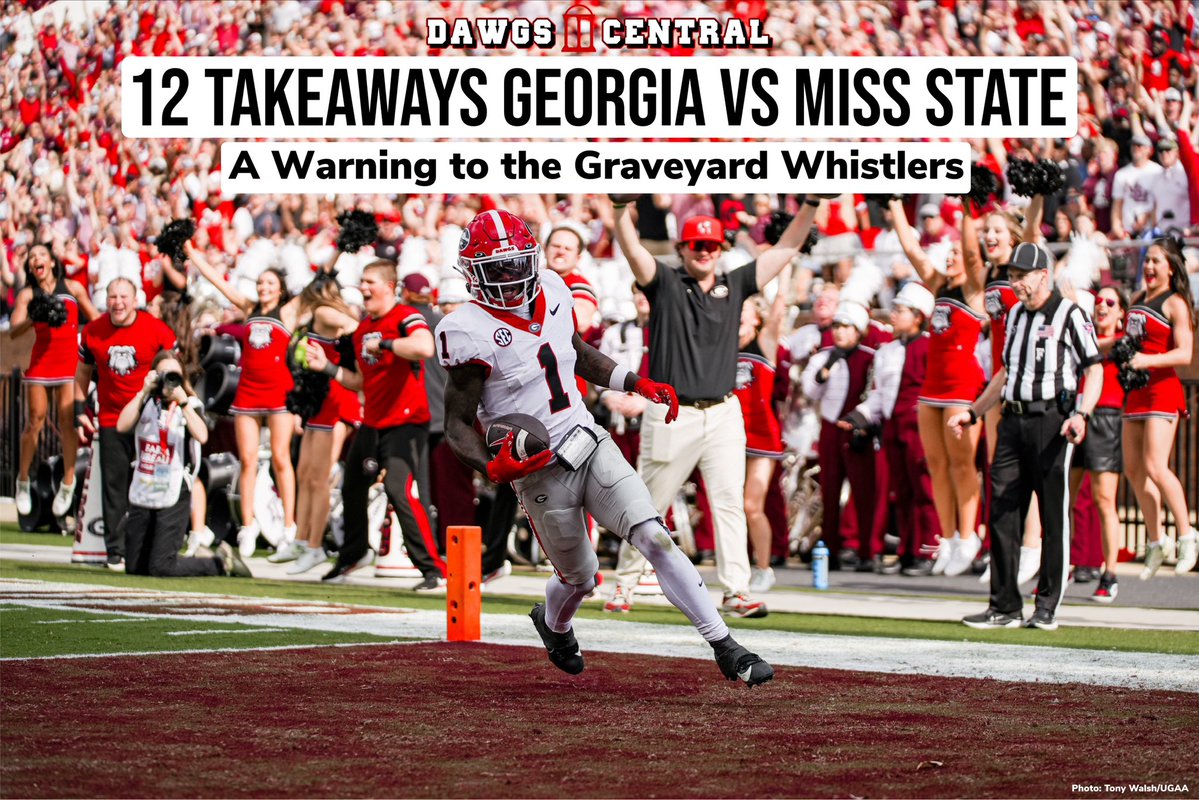 12 TAKEAWAYS GEORGIA VS MISS STATE - A Warning to the Graveyard Whistlers (FREE)

In celebration of Friday night’s downtown throwdown, <a href="/HomefieldApparl/">Homefield</a> is paying for you (that’s right, YOU) to read this week’s 12 Takeaways for FREE!

Don’t look now, but Georgia is peaking at the