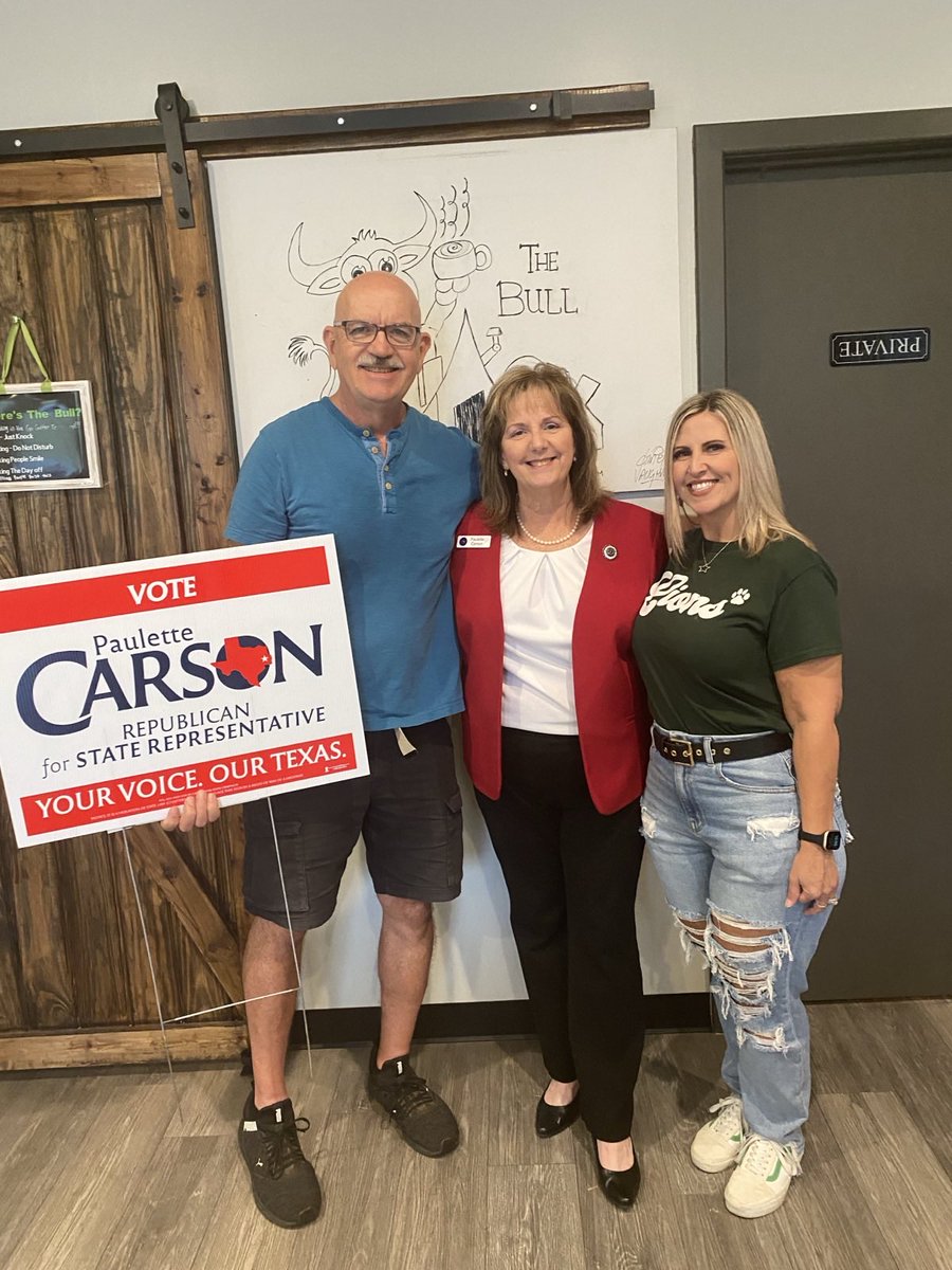 CarsonForTexas's tweet image. Great morning in Livingston at The Bull Shack for our Friday meet &amp;amp; greet!

It was a wonderful gathering with great folks and thoughtful questions about the future of ETX. I’m so grateful for the warm welcome and strong community spirit here in Polk County!

#CarsonForTexas #HD9