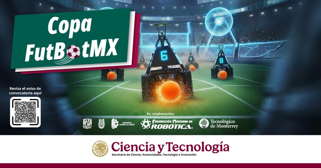 ⚽ Recuerda que se encuentra vigente la invitación a equipos nacionales e internacionales para participar en la #CopaFutBotMX.
➡️ Más información: secihti.mx/futbotmx/
