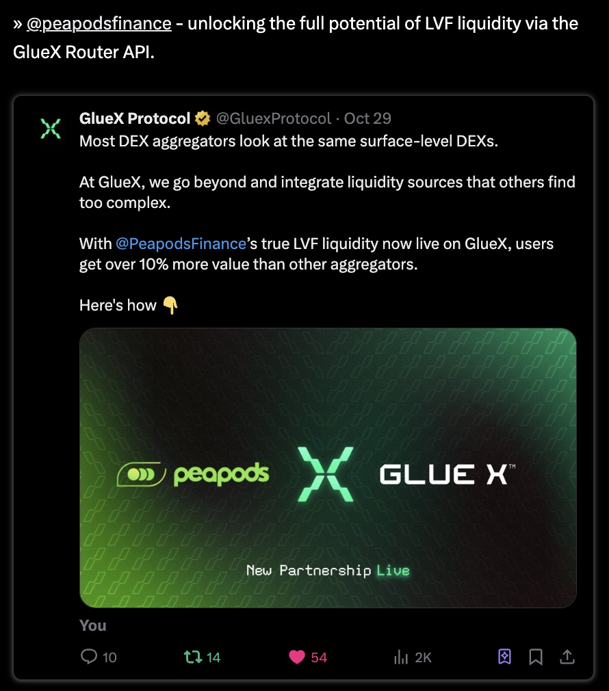 Peapods Finance tweet media