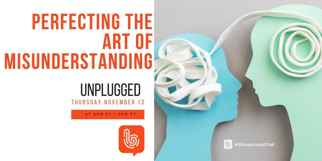 DIYMarketers's tweet image. What makes misunderstandings so memorable (and sometimes hilarious)? 

This Thursday on #BizapaloozaChat UNPLUGGED

👉  Perfecting the Art of Misunderstanding! 

Join us on 11/13 at 8pmET/5pmPT! 

#communication #lifetips #relationships #business #curiosity