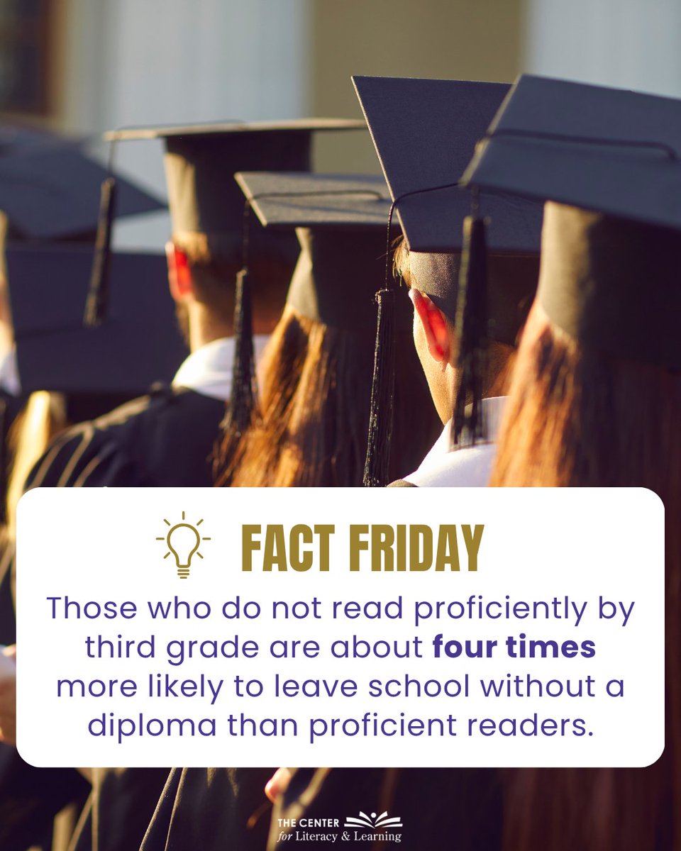 cll_teach's tweet image. Struggling to read by 3rd grade = 4× more likely to not graduate. The Center helps students, families, and educators build strong literacy skills to change that trajectory. 💛Learn more: mycll.org 
#laed #lalege #lagov #educationmatters #edchat