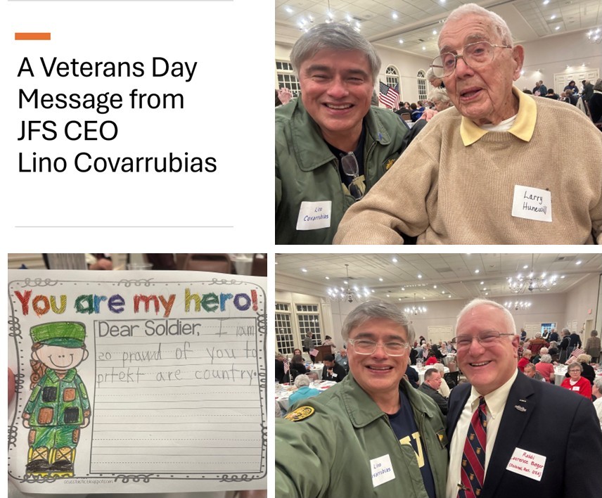 This Veterans Day, CEO Lino Covarrubias reminds us that honoring veterans must go beyond words. Many veterans and military families face food insecurity — and we can help.

Read his message + find ways to support:
jfsmw.org/2025/11/10/a-v…

#VeteransDay #NoVeteranLeftBehind