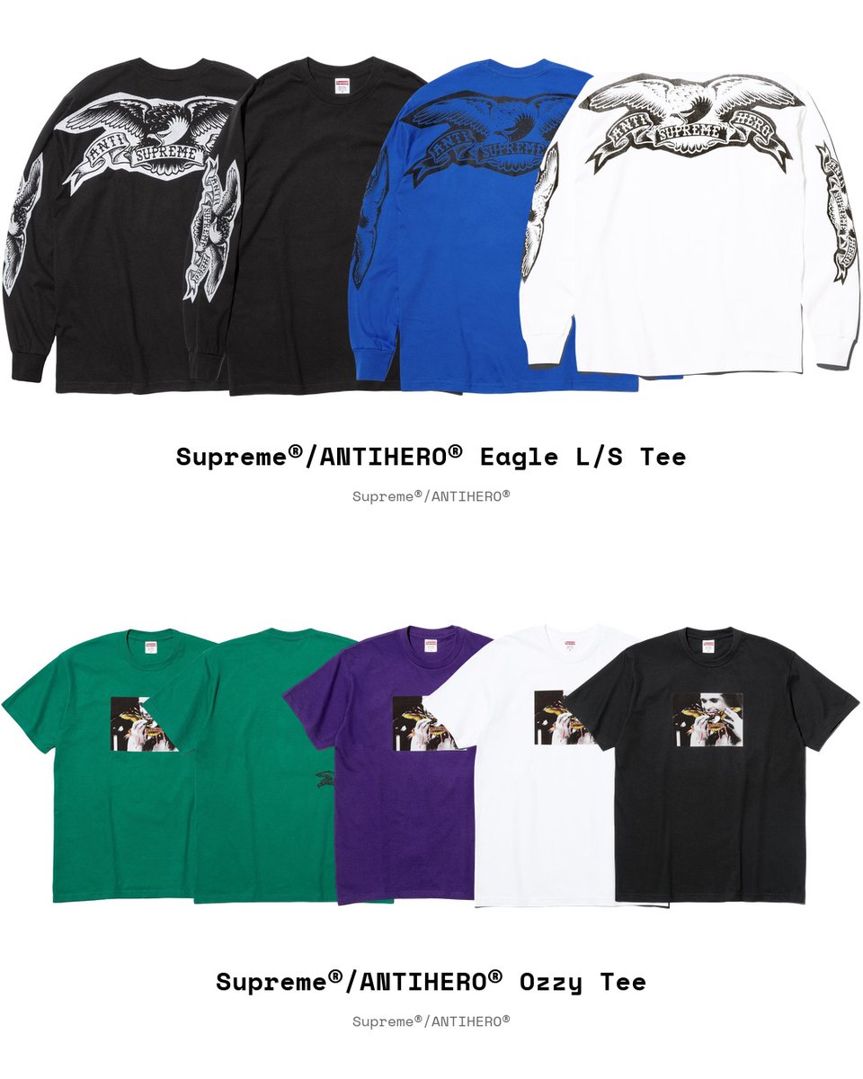 Supreme x ANTIHERO Eagle L/S Tee 