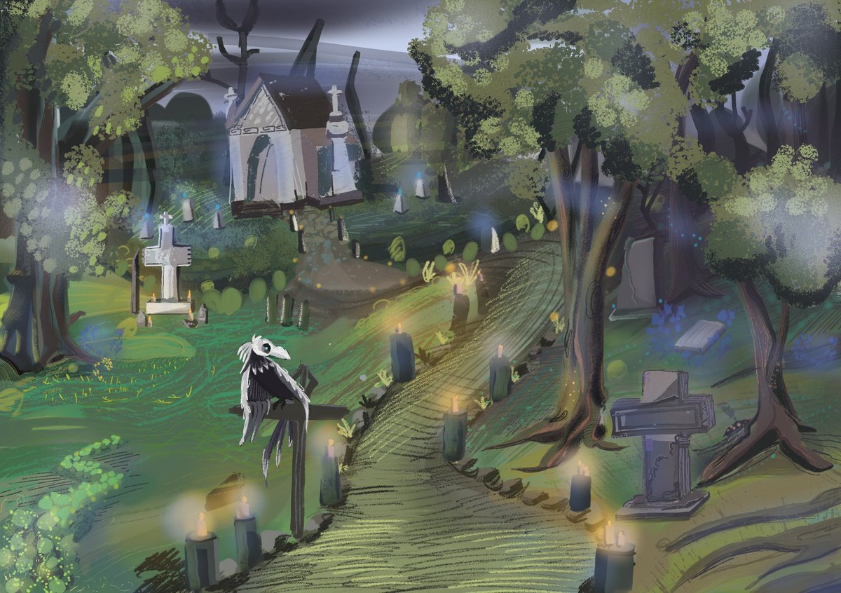 braqtsm's tweet photo. Кладбище - моя первая работа с фоном 

#кладбище #рисунок #digitalart #cemetery https://t.co/VCoUUO3DDx