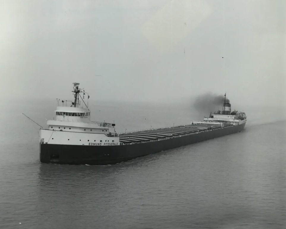 HomeFreeGuys's tweet image. 🌊 November 10, 1975: The SS Edmund Fitzgerald was lost to the depths of Lake Superior, taking all 29 crew members with her.

Nearly fifty years later, her story still echoes across the Great Lakes, acting as a reminder of the strength and sacrifice of those who make their living…