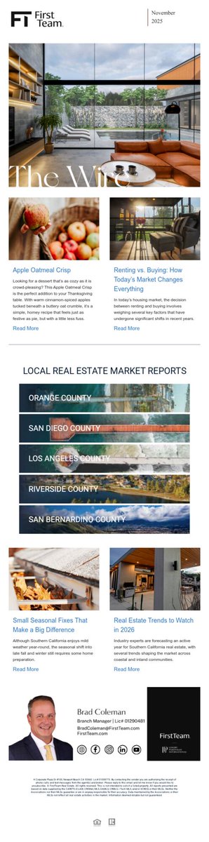 Our First Team November Newsletter!