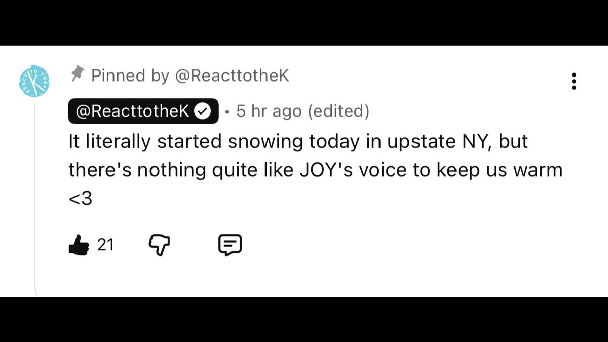 SO CUTE 🥹 

joy’s voice will keep us warm ❄️🤗🫂