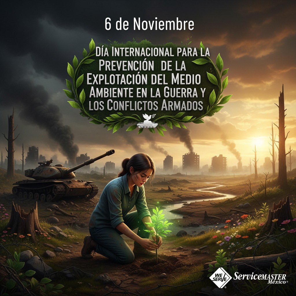ServiceMasterM7's tweet image. El costo ambiental de los conflictos armados es más alto de lo que imaginamos. 🌱💔 

Pero hay esperanza, ¡y tú puedes ser parte del cambio! 💪🏼🌿

#ESR #servicemastermexico #6deNoviembre #cuidemoselplaneta #BastaDeGuerra