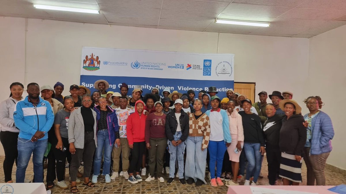 From 8–9 Oct, youth in Mokhotlong  learned human rights monitoring, gender-responsive leadership &amp; violence prevention. 

The Coordinating District Team was elected to lead local initiatives and drive social cohesion.
#YouthLeadership #PeaceBuilding #HumanRights #Lesotho