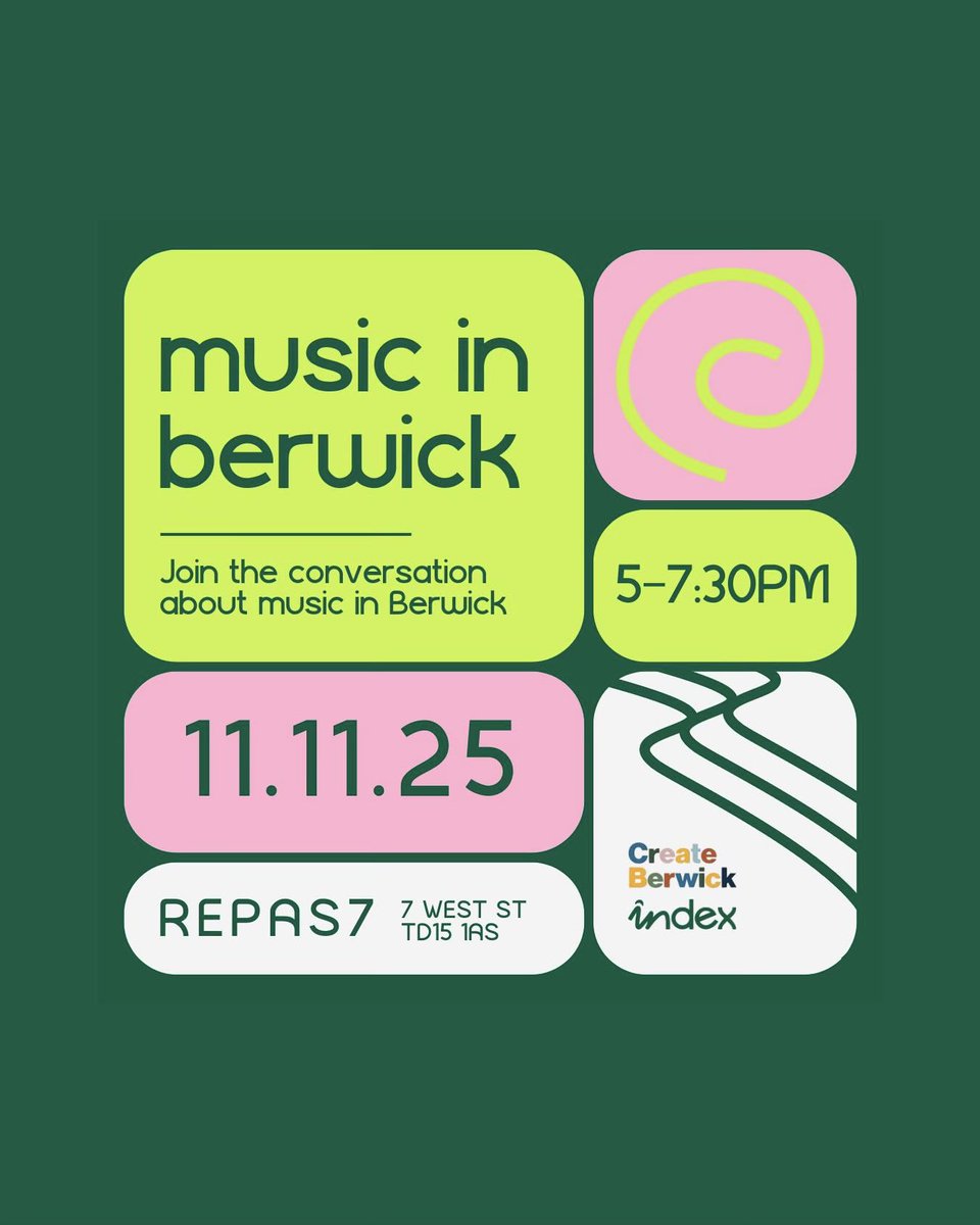 Repas7N's tweet image. Tomorrow night we’re open (from 5PM-7.30) to all who want to put forward their ideas for what Berwick Needs to help its local music scene! If you’re part of music or have an interested in it. Please pop along and give your thoughts. Thank you in advance 🙏