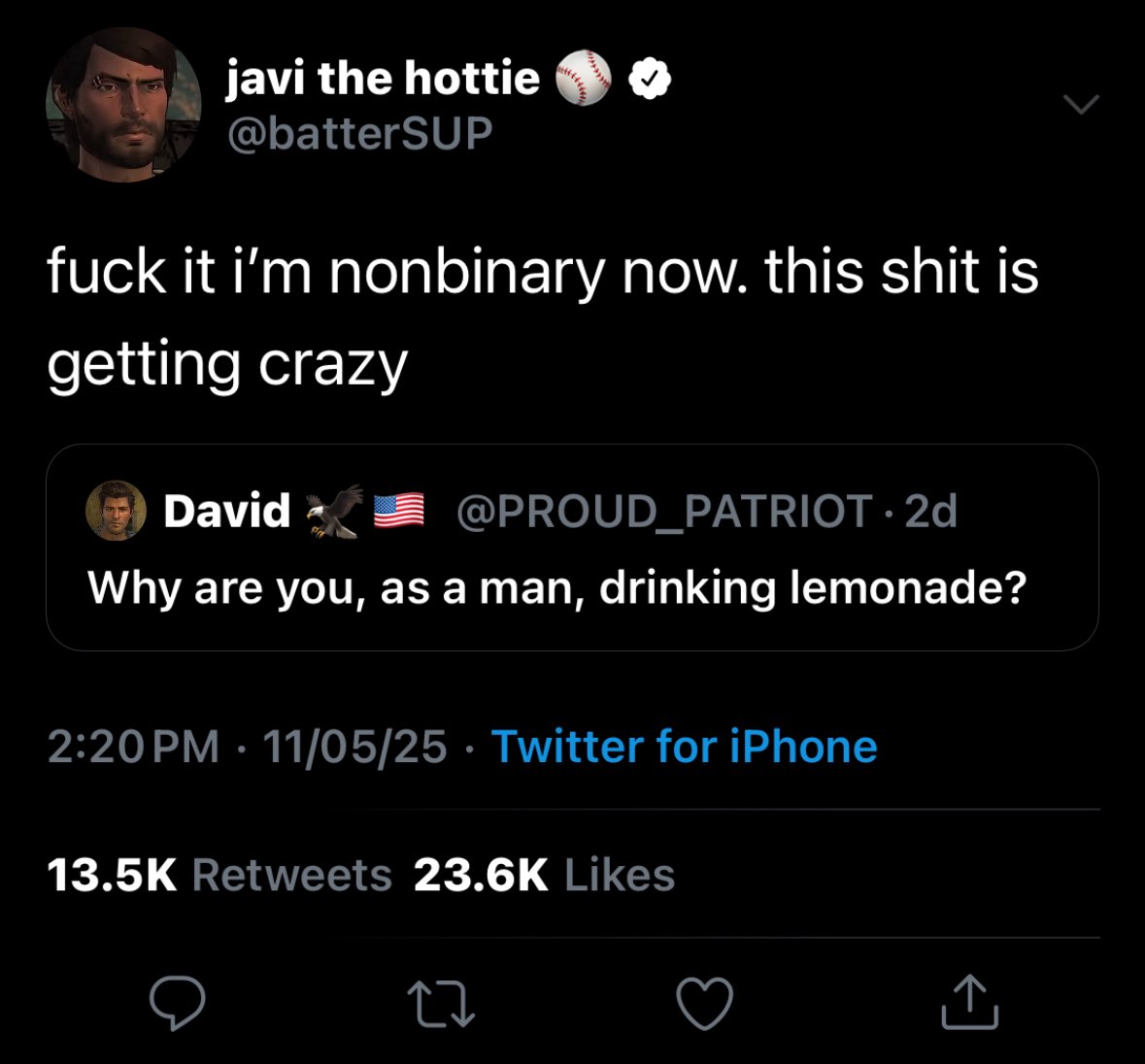 rare nonbinary javi agenda post