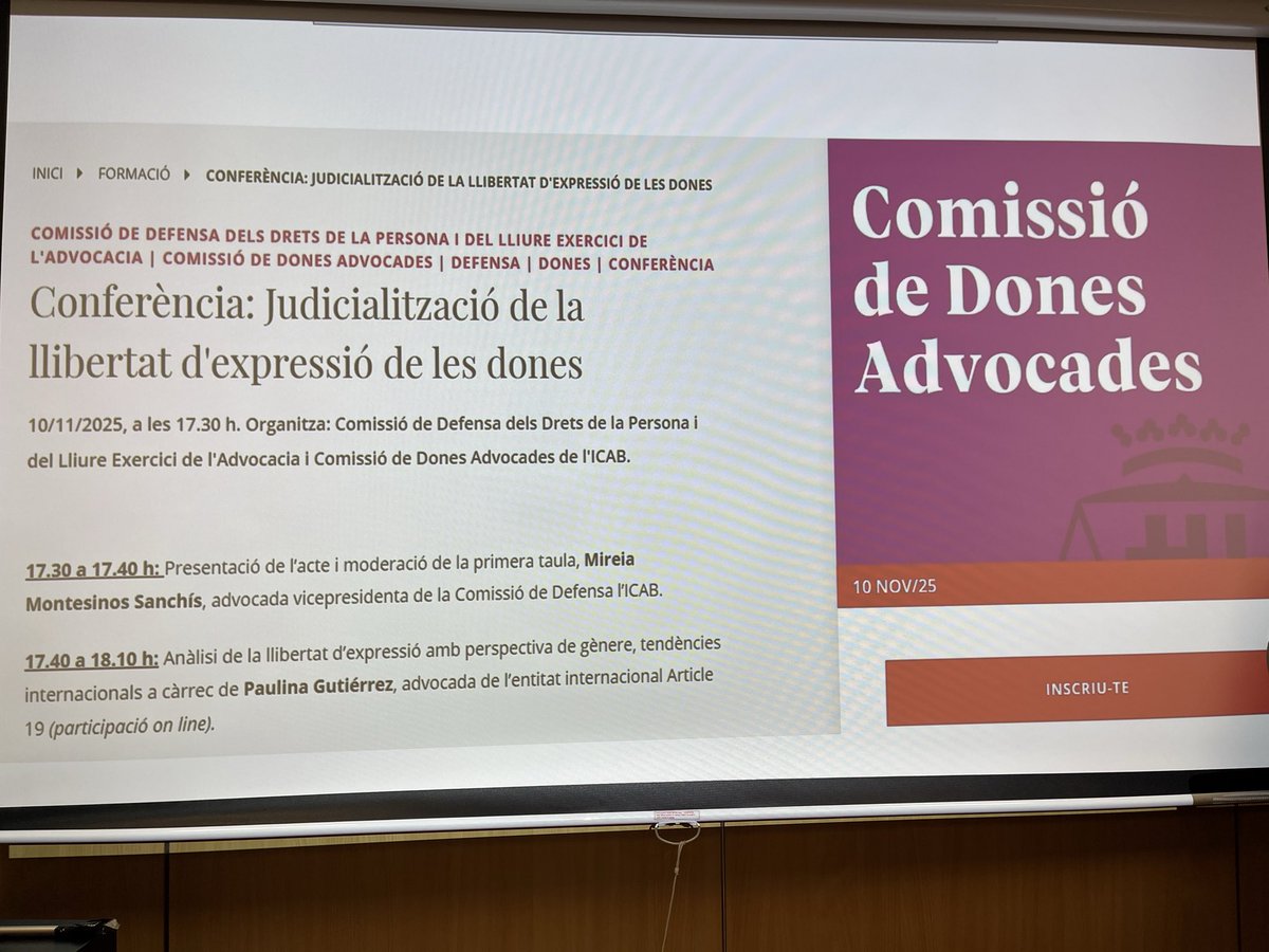 montsearmengou's tweet photo. Gràcies Laia Serra per aquesta  jornada sobre la judicialització de la llibertat d’expressió de les dones. Amb companyes com Anna Polo hem analitzat les conseqüències de les denúncies d’assetjament sexual a les redaccions, què implica denunciar, “l’omertà” i el gremialisme. https://t.co/rGL8n4xzNC
