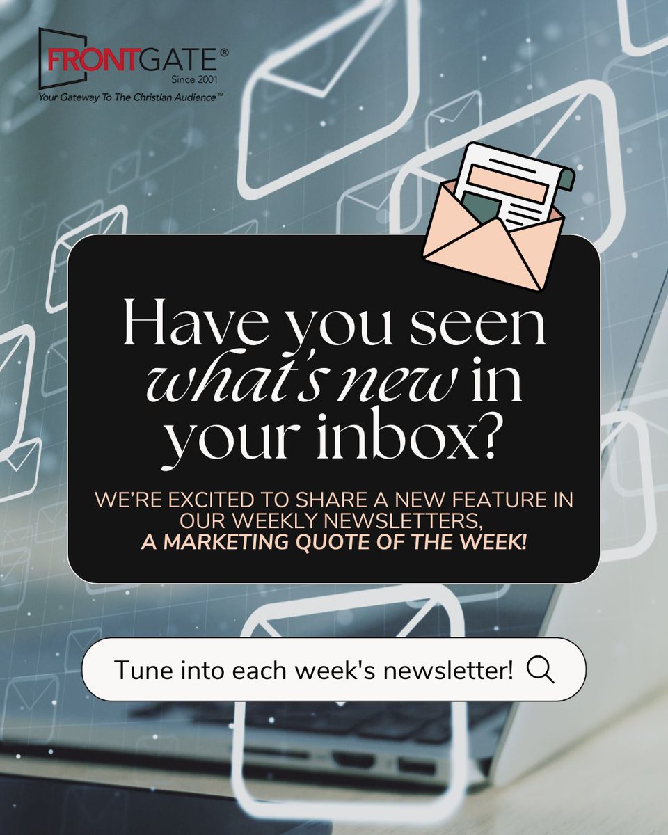 📩 Something new just dropped in your inbox...

We’ve added a brand-new feature to our weekly email newsletters and trust us, you’re going to love it.

✨ Marketing Quote of the Week ✨
One powerful quote, hand-picked to inspire, challenge, and spark fresh ideas for your next big