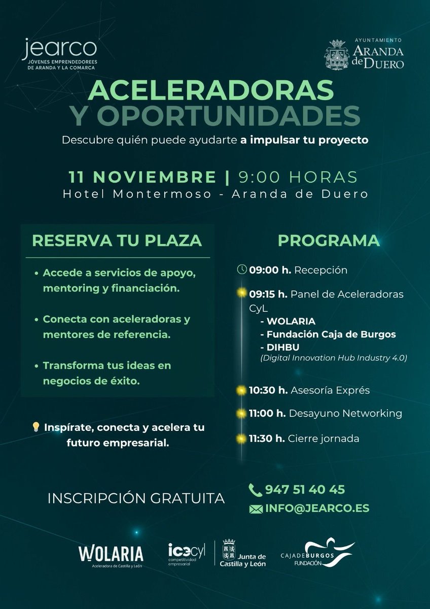 El martes, 11 de noviembre, en #ArandadeDuero, desde el área de Dinamismo Empresarial de   (<a href="/emprendeCdB/">Dinamismo Empresarial 🚀 Fundación Caja de Burgos</a>) participamos en esta interesante jornada para exponer los recursos y aceleradoras impulsadas por <a href="/Fundcajaburgos/">Fundación Caja de Burgos</a> para apoyar proyectos innovadores de la provincia de Burgos