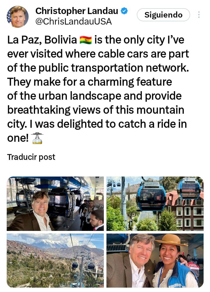 Personalidades, diplomáticos, artistas internacionales y turistas de Bolivia y del mundo, lo primero que hacen cuando llegan a La Paz, es viajar por las diversas líneas del teleférico que construyó nuestro gobierno.

Preguntan: ¿Dónde están los recursos económicos de la