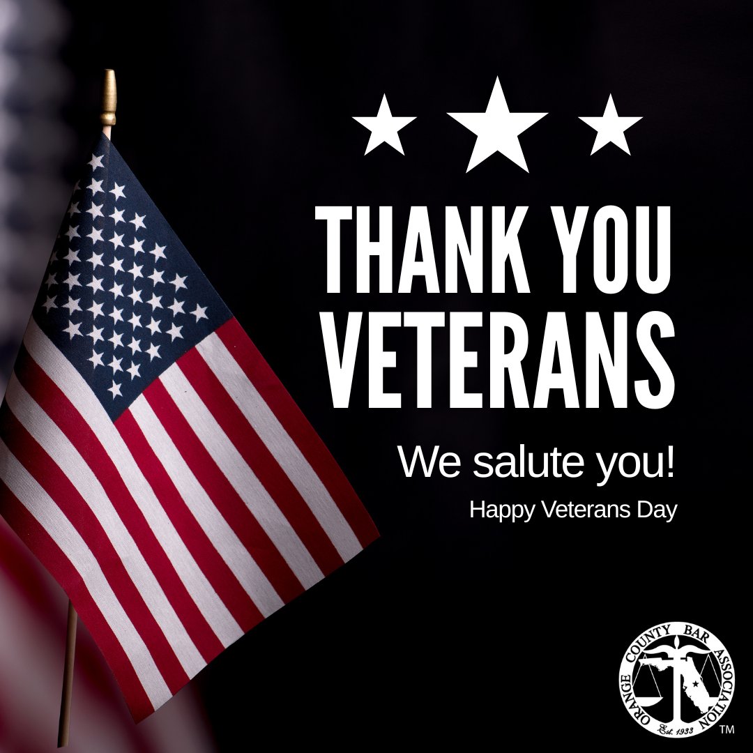 This #VeteransDay, we honor all who’ve served and sacrificed for our country. 🇺🇸

The OCBA office will be closed tomorrow, Tuesday, Nov. 11, in observance of the holiday.
#ThankYouVeterans #OCBACommunity #MyOCBA