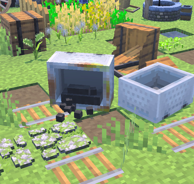 pleinair1212's tweet image. 毎日新ブロック追加135日目【横転した石炭トロッコ】 
 #Minecraft #Blockbench