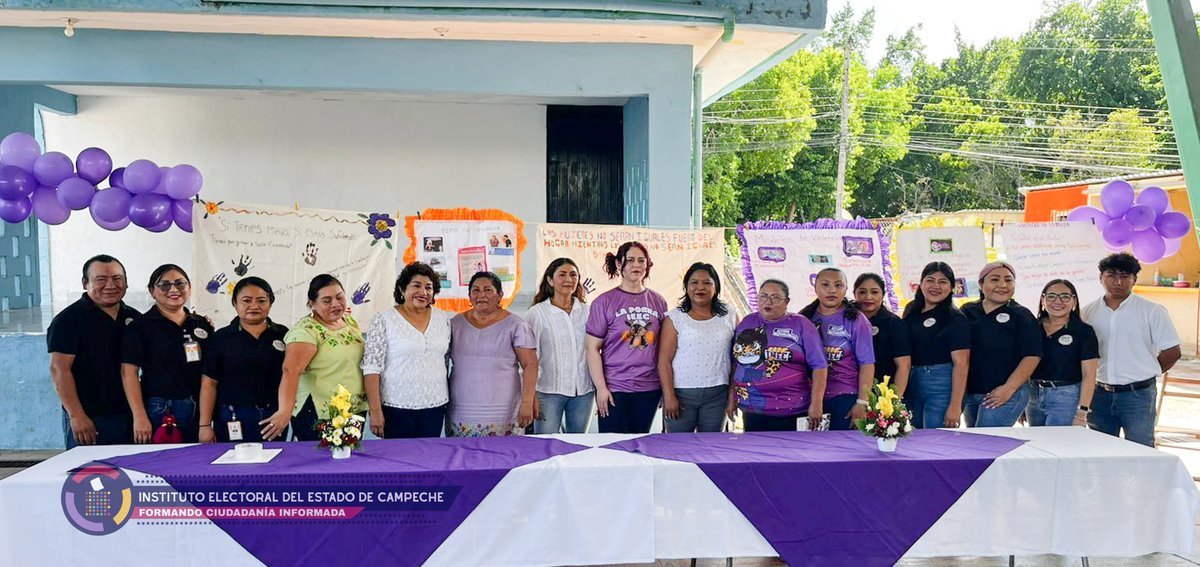 IEECampeche's tweet image. La #UG del IEEC brindó información y actividades lúdicas para la prevención de la VPMRG, en el evento de clausura del proyecto "El valor de las mujeres indígenas inicia al dignificar sus derechos", organizado por el Comité de Mujeres de Calkiní, que lleva a cabo el @INPImx.