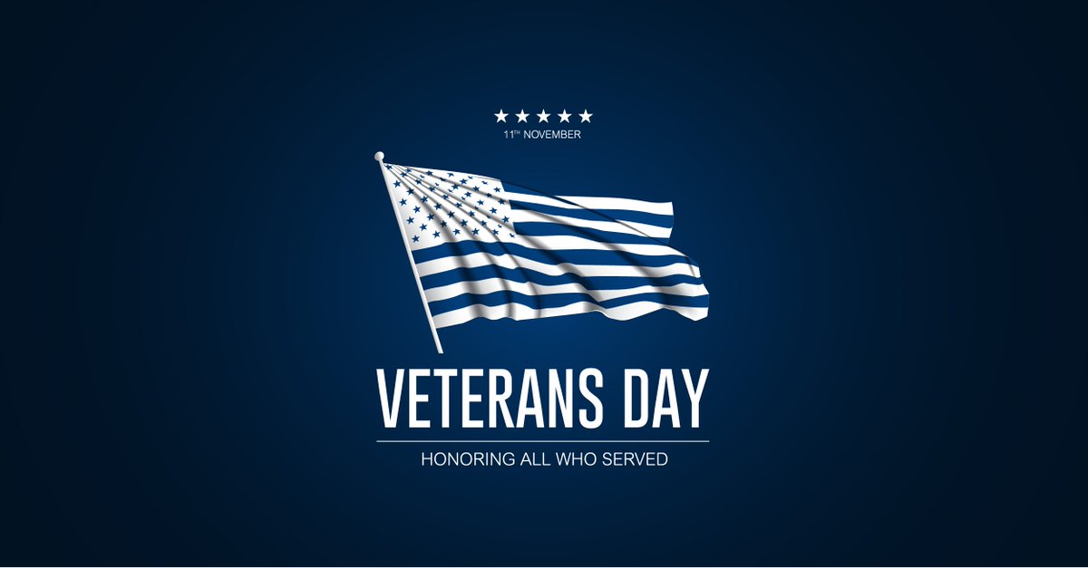 KFAdvisors's tweet photo. On Veteran’s Day, we remember and honor those who have served and continue to serve our country.

Reminder: The bond market will be closed Tuesday, November 11, in observance of the holiday. The stock market will be open.
 
#VeteransDay #Honor #ThankYou https://t.co/1D0xVo9kD6