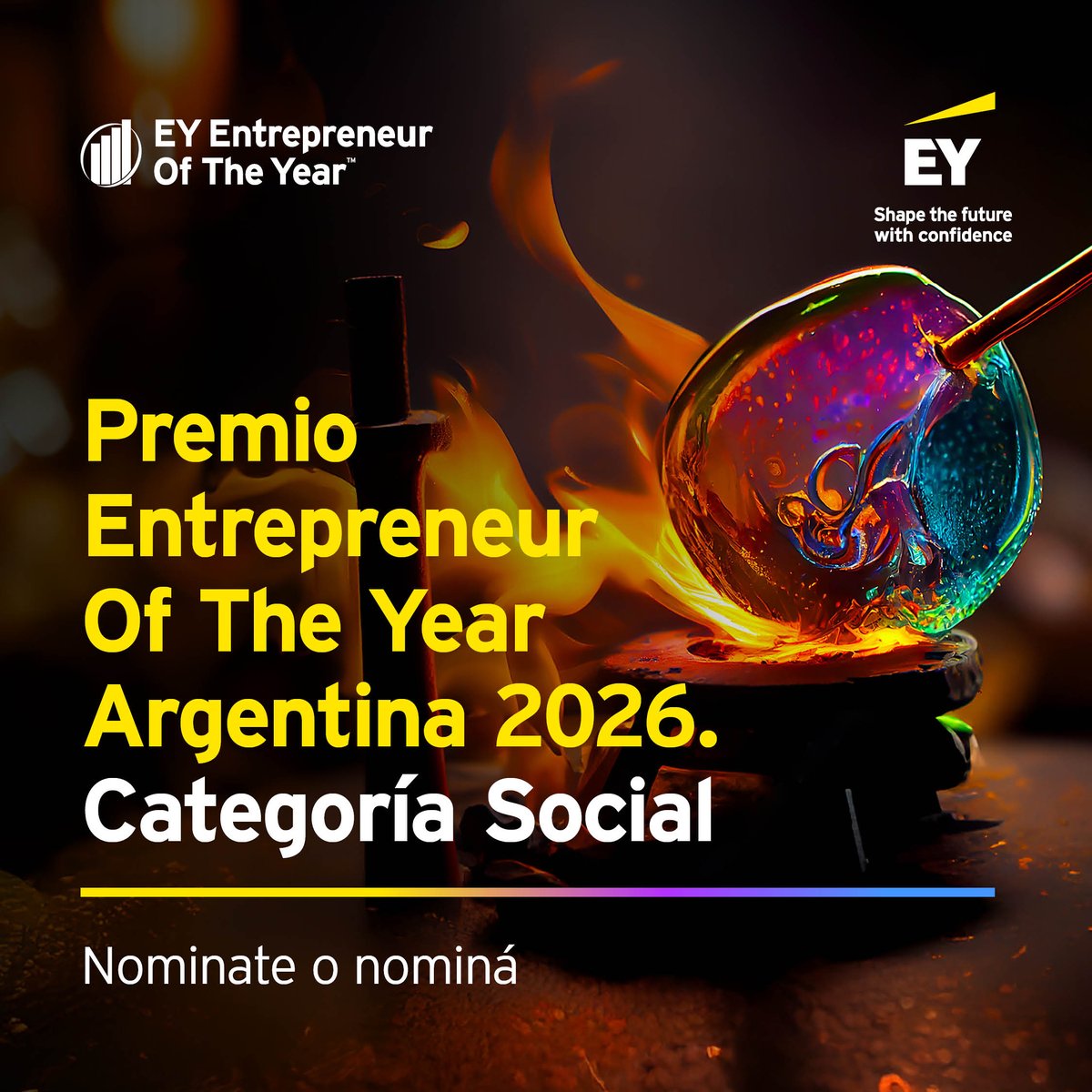Ya está abierta la convocatoria para la categoría Social del Premio EY Entrepreneur Of The Year Argentina 2026. 

Es momento de reconocer a quienes impactan de manera positiva en nuestra comunidad. 

Nominate o nominá:  ow.ly/VKy750XpAXV  

#EOYArgentina