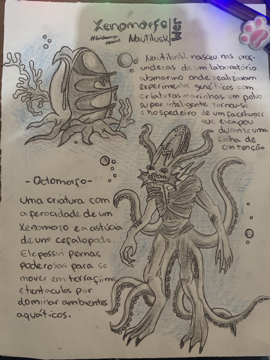 werzinho's tweet image. Nick: Wer
Nautilusk - Octomorfo 🐙👽

#bALIENciaga @BalenciagaBlet 

Ventosas cortantes, pernas musculosas, pele que camufla, respiração aquática…