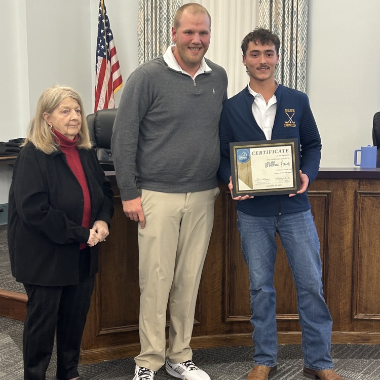 CCPSCCHS's tweet image. Congratulations to our all state golfer, Matthew Amos for being honored by the school board tonight! #BDP #BetterEveryDay #ForksUp