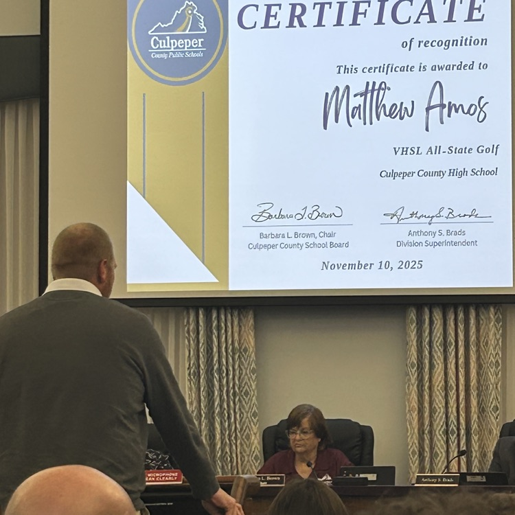 CCPSCCHS's tweet image. Congratulations to our all state golfer, Matthew Amos for being honored by the school board tonight! #BDP #BetterEveryDay #ForksUp